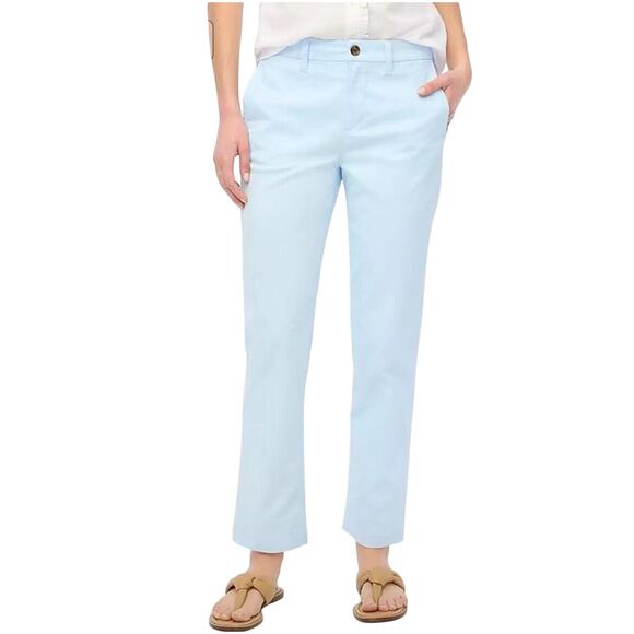 J. Crew Factory NWT High Rise Girlfriend Chino Pants Baby Blue Size 4 AD156 - Picture 1 of 11